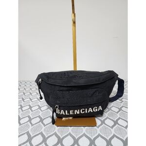 Balenciaga Wheel Logo Belt/Waist Bag Black